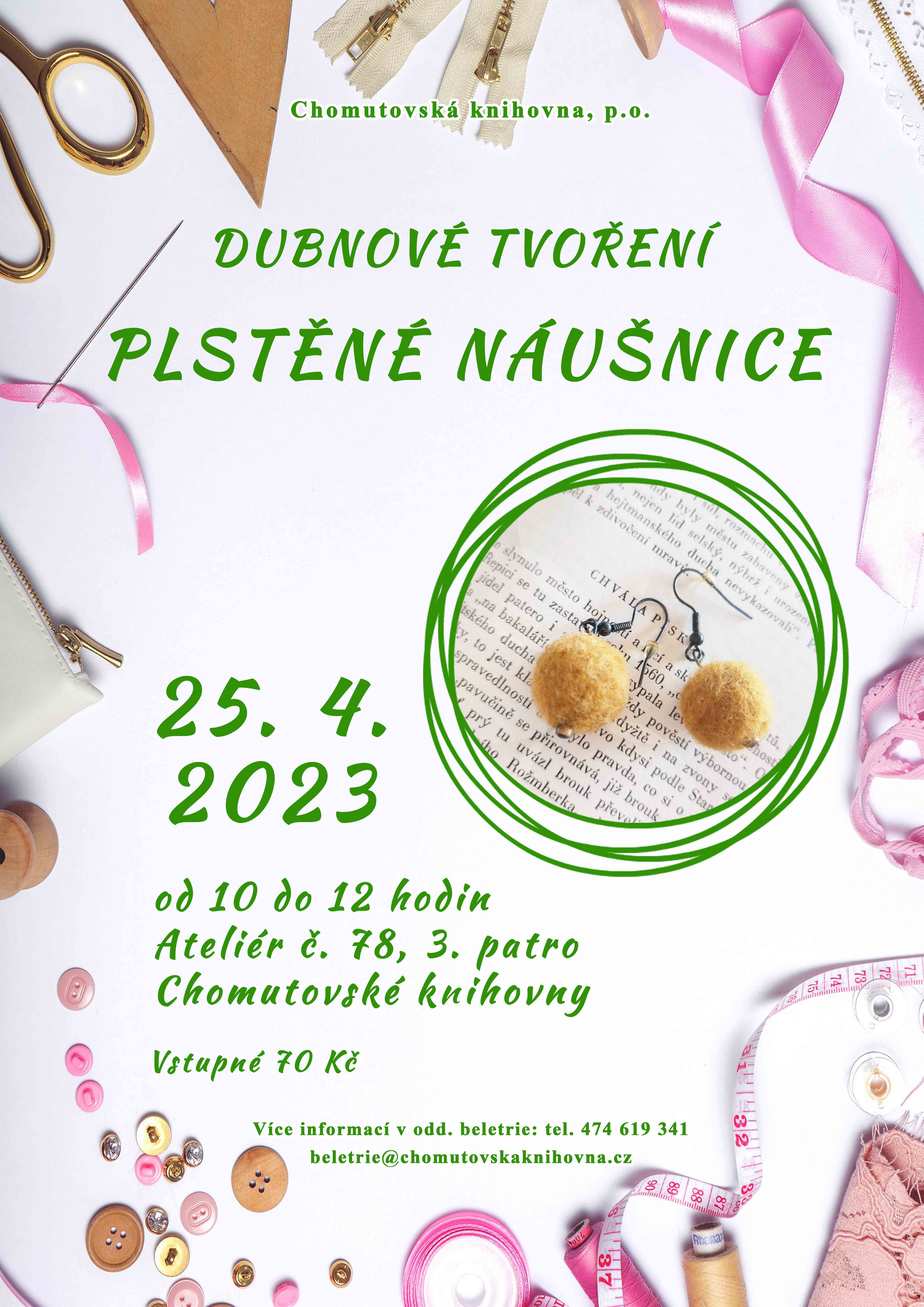 plstěné naušnice 25.4.