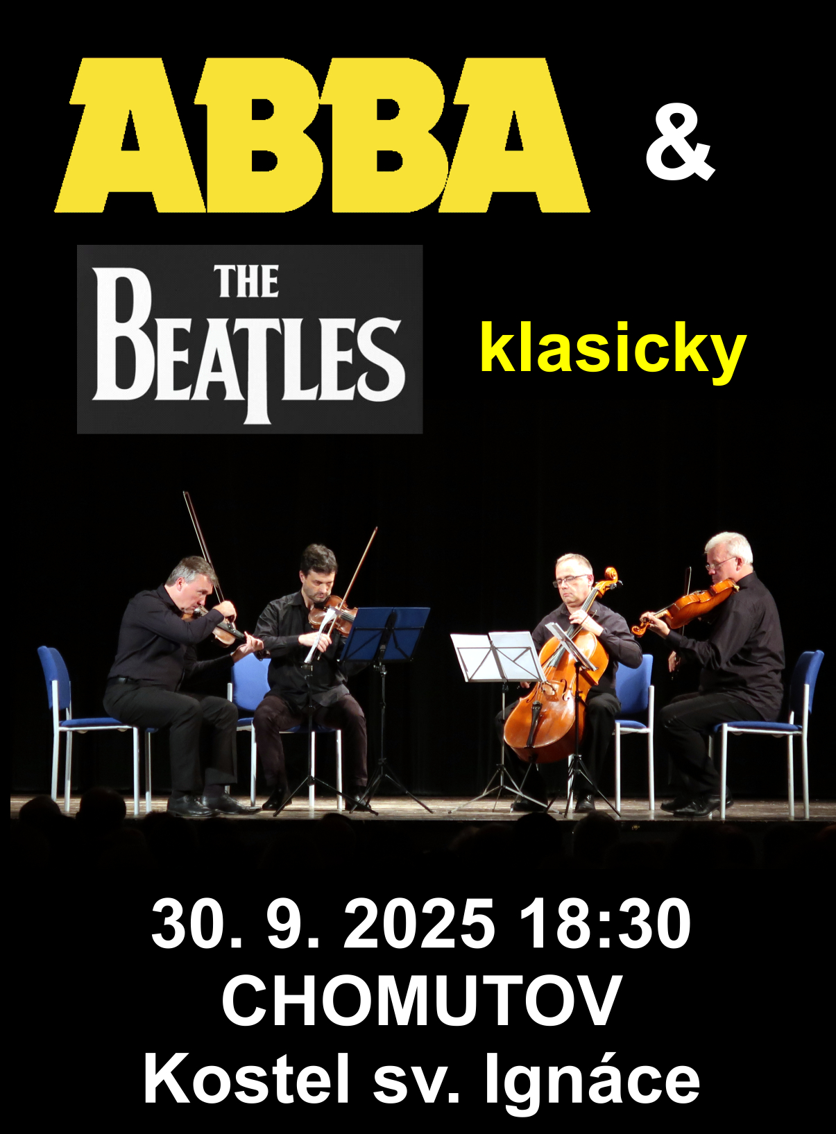 ABBA a Beatles klasicky chomutov A4